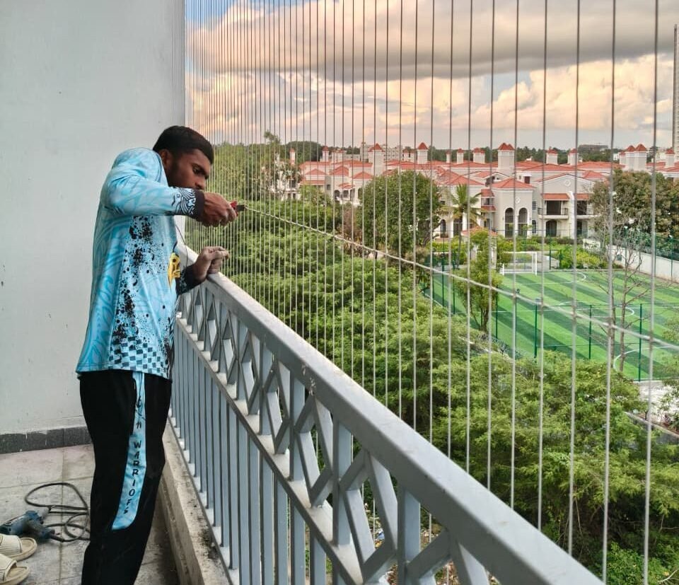 Safety Nets and Invisible Grill Installation